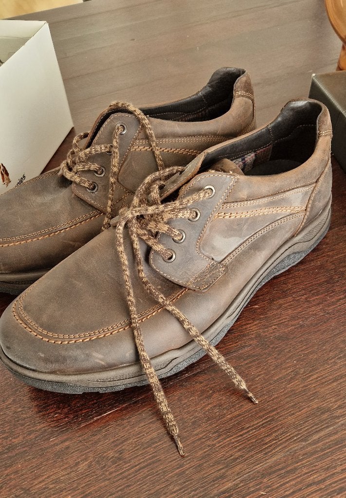 Hush Puppies lederen herenschoen maat 46., Kleding | Heren, Schoenen, Ophalen, Bruin, Nieuw, Sneakers of Gympen