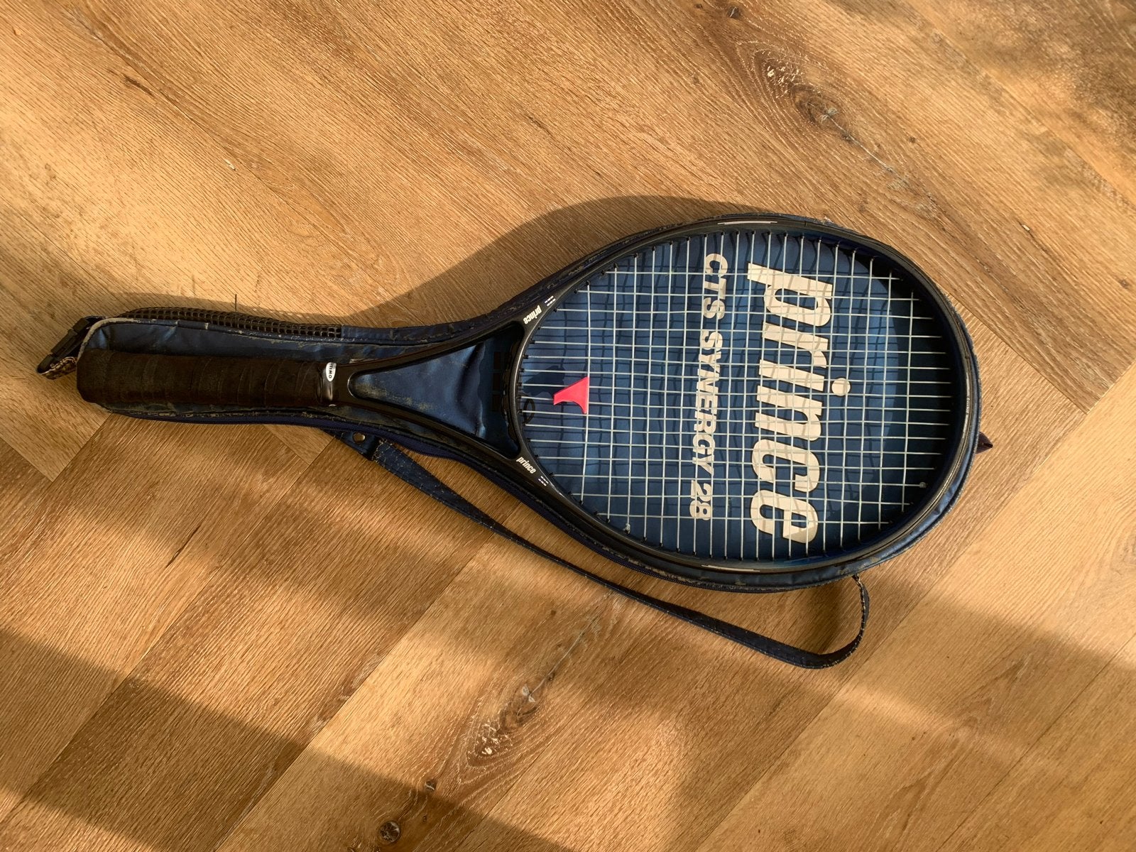 Vintage Prince Synergy 28 Oversize Tennisracket met Tas, Ophalen of Verzenden, Gebruikt, Racket, Prince