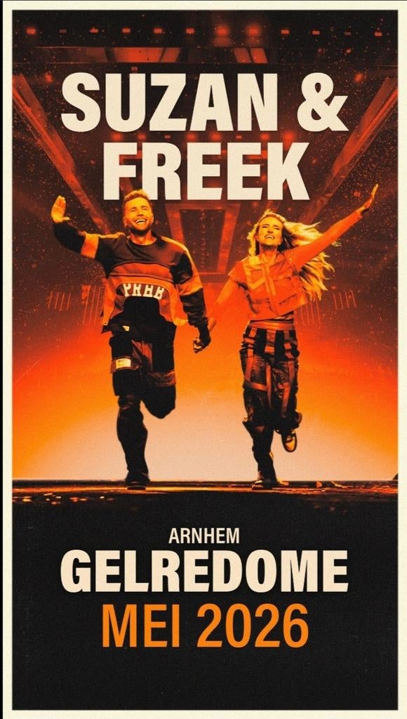 2 Kaartjes  voor Suzan en freek  gelderdome 16 mei, Ophalen of Verzenden