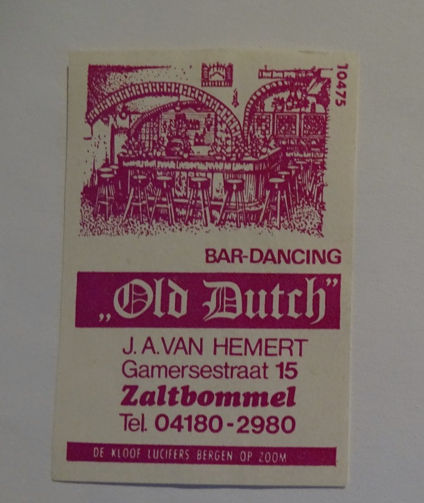 Bar Dancing   OLD DUTCH    ZALTBOMMEL, Verzenden, Gebruikt, Luciferdoosjes of -merken