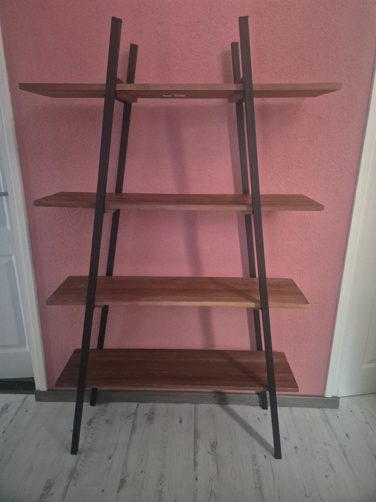 Stijlvolle kast, houten planken en metalen frame, Met plank(en), 50 tot 100 cm, Zo goed als nieuw, Modern industrieel
