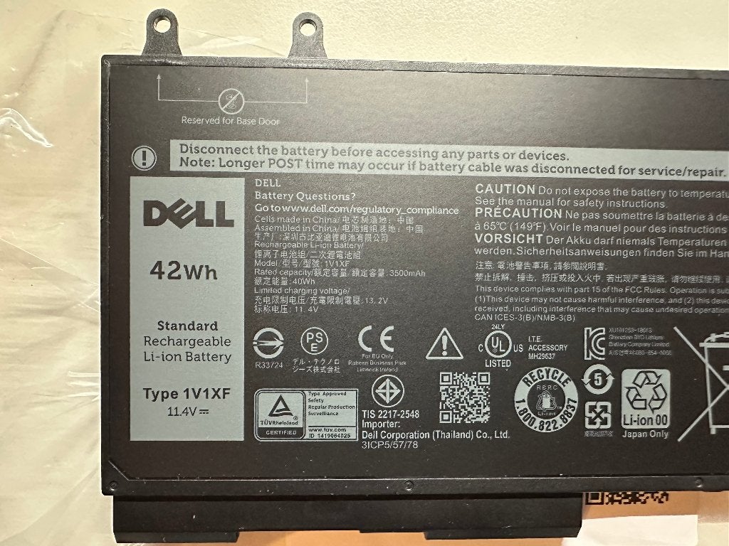 [NIEUW] OEM DELL Latitude/Precision/Inspiron Accu | 1V1XF, Ophalen of Verzenden, Nieuw, Dell