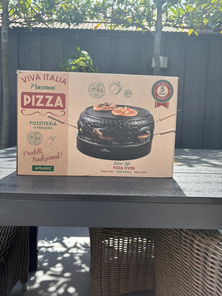 Pizzarette / pizza oven van Bestron te koop., Tuin en Terras, Pizzaovens, Ophalen, Zo goed als nieuw