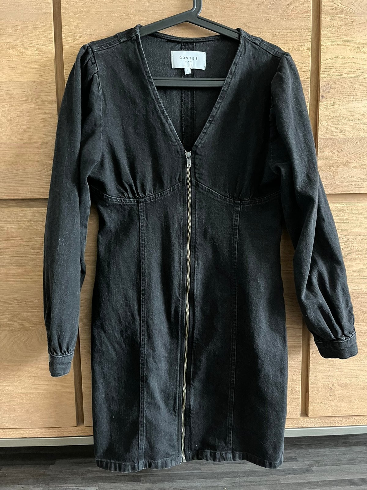 Gaaf jeans Costes jurkje L, Ophalen of Verzenden, Zo goed als nieuw, Zwart, Boven de knie