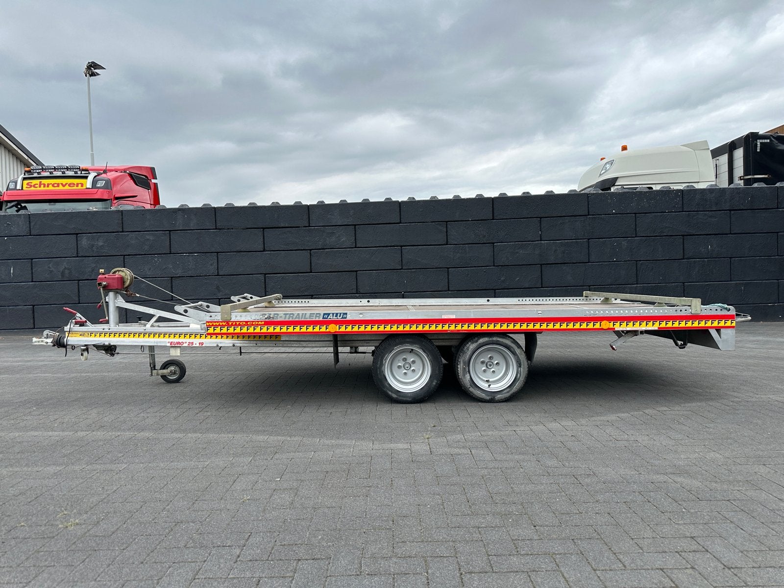 Fitzel Euro 25-19 autotransporter aanhanger, Ophalen, Gebruikt