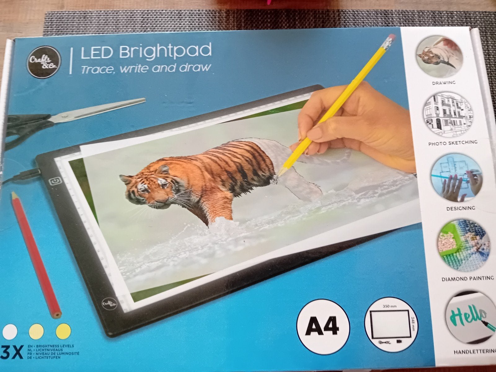 LED Brightpad A4 formaat - Teken, schrijf en traceer, Ophalen, Nieuw, Overige typen