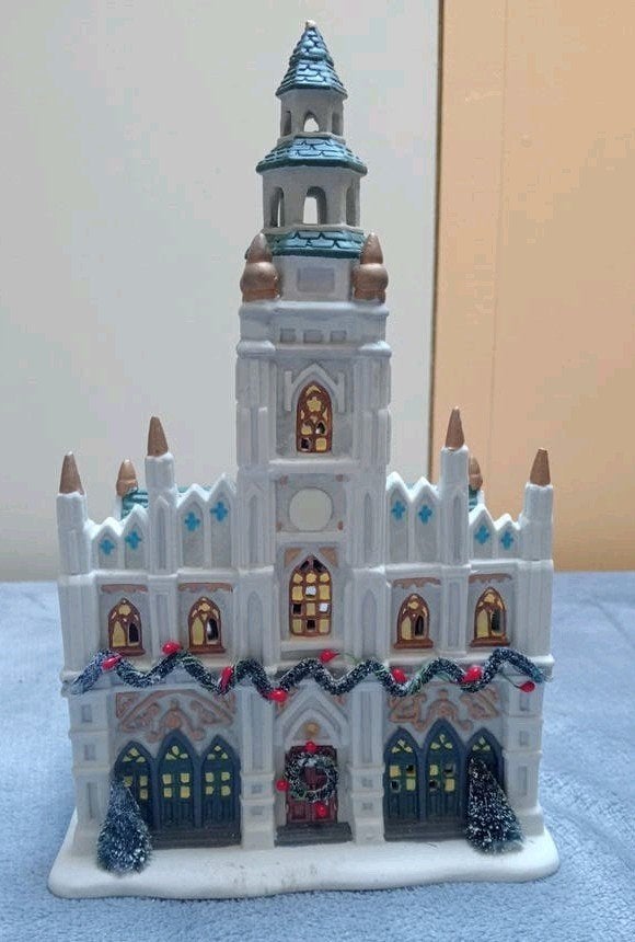 Dickensville Kerstkerk met verlichting, Ophalen, Gebruikt