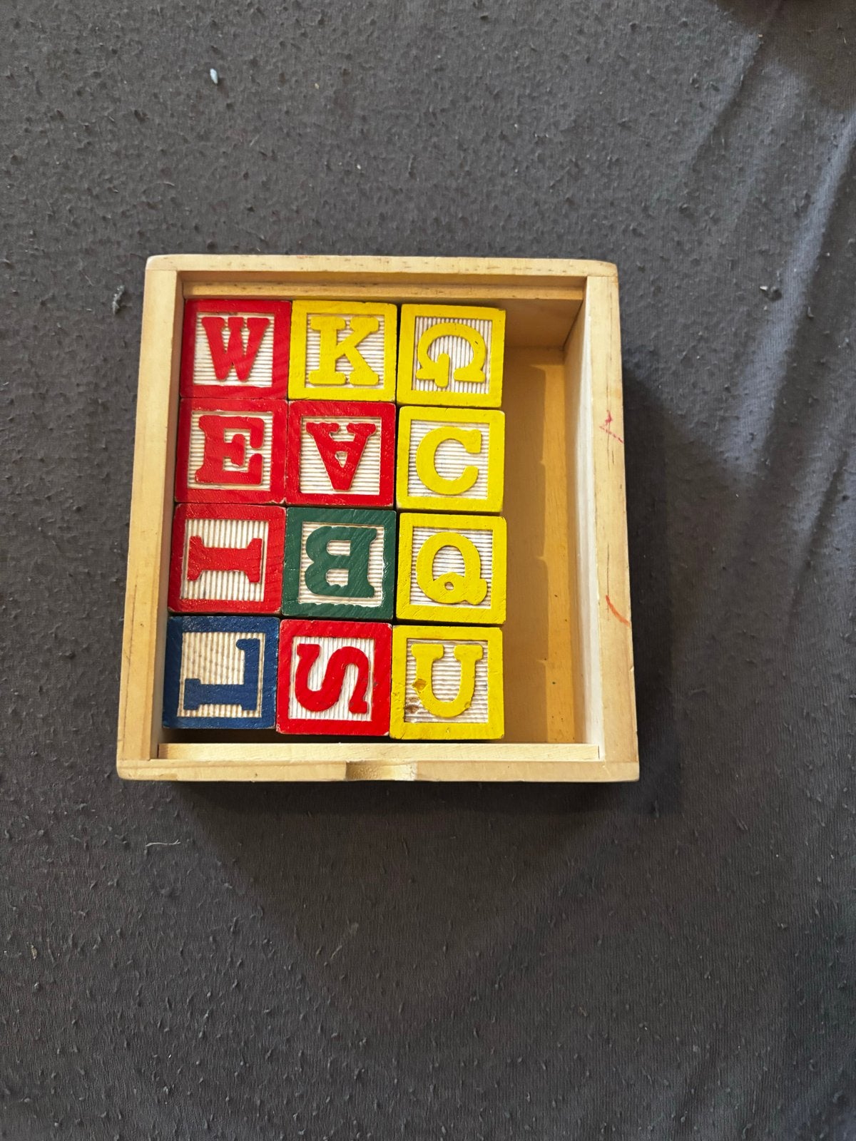Houten Blokken Spel met Letters - Educatief Speelgoed, Ophalen of Verzenden, Gebruikt, Overige merken