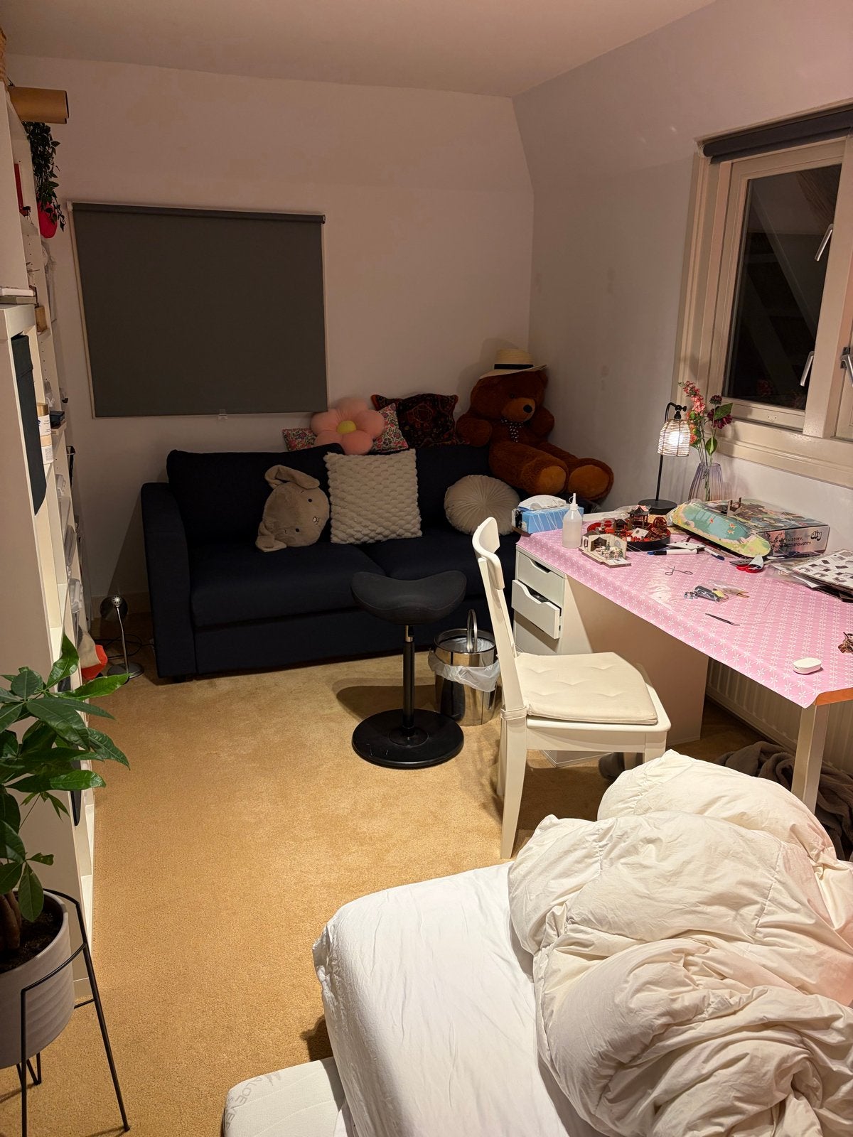 Hoes 2 zits slaapbank VIMLE Ikea, donkerblauw, Huis en Inrichting, 150 tot 200 cm, 200 cm of meer, Ophalen of Verzenden, Zo goed als nieuw