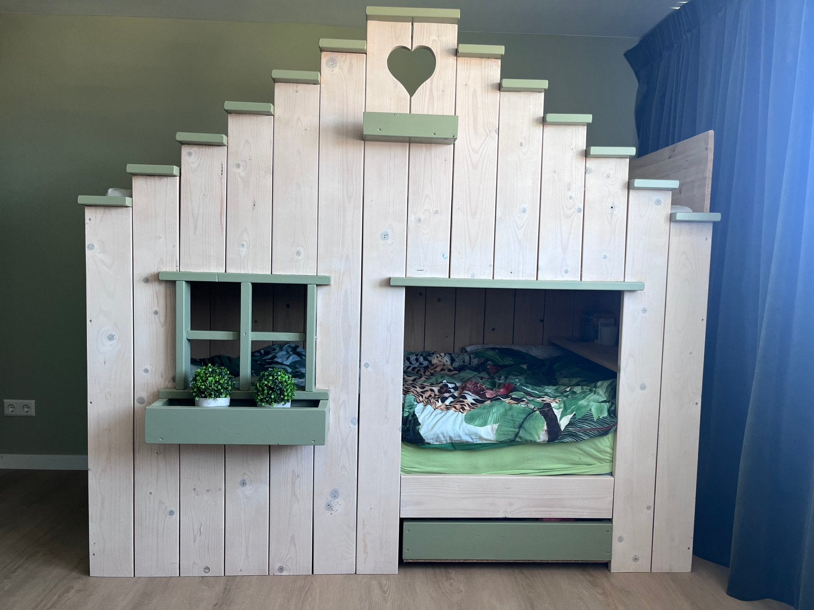 Stapelbed droommeubel huisje, Kinderen en Baby's, Kinderkamer | Stapelbedden en Hoogslapers, Ophalen, Gebruikt, Stapelbed