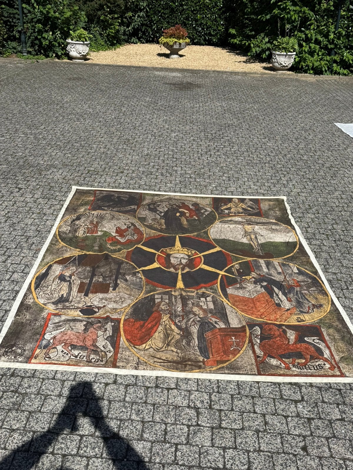 Jaren 30 vaandel religieus, Ophalen of Verzenden
