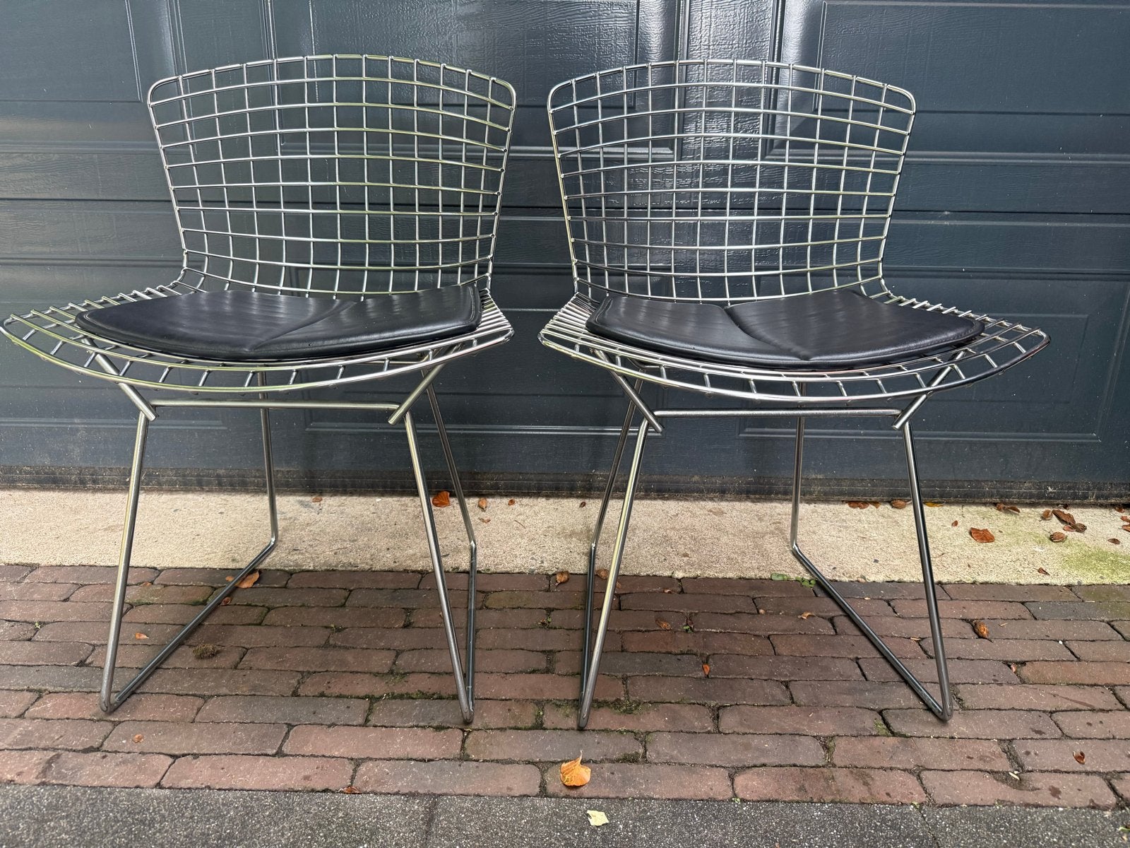 Knoll Bertoia stoelen - Set van 2, Ophalen, Gebruikt, Twee, Zwart