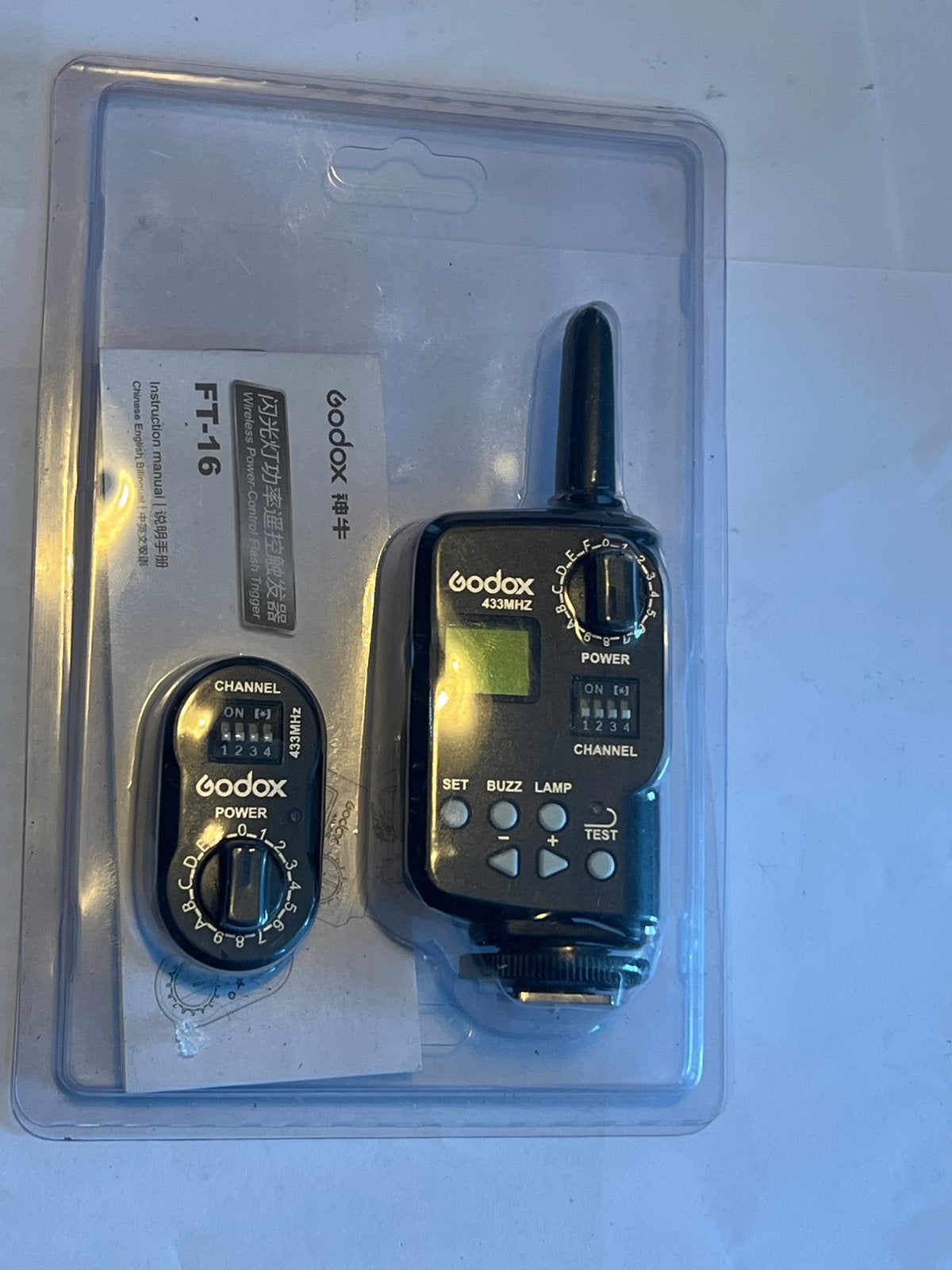 Godox FT-16 Draadloze Power-Control Flitser Trigger Set, Nieuw, Ophalen of Verzenden, Trigger/ontvanger, Draadloos