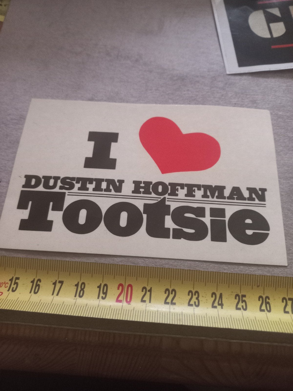 I Love Dustin Hoffman Tootsie Sticker, Ophalen of Verzenden