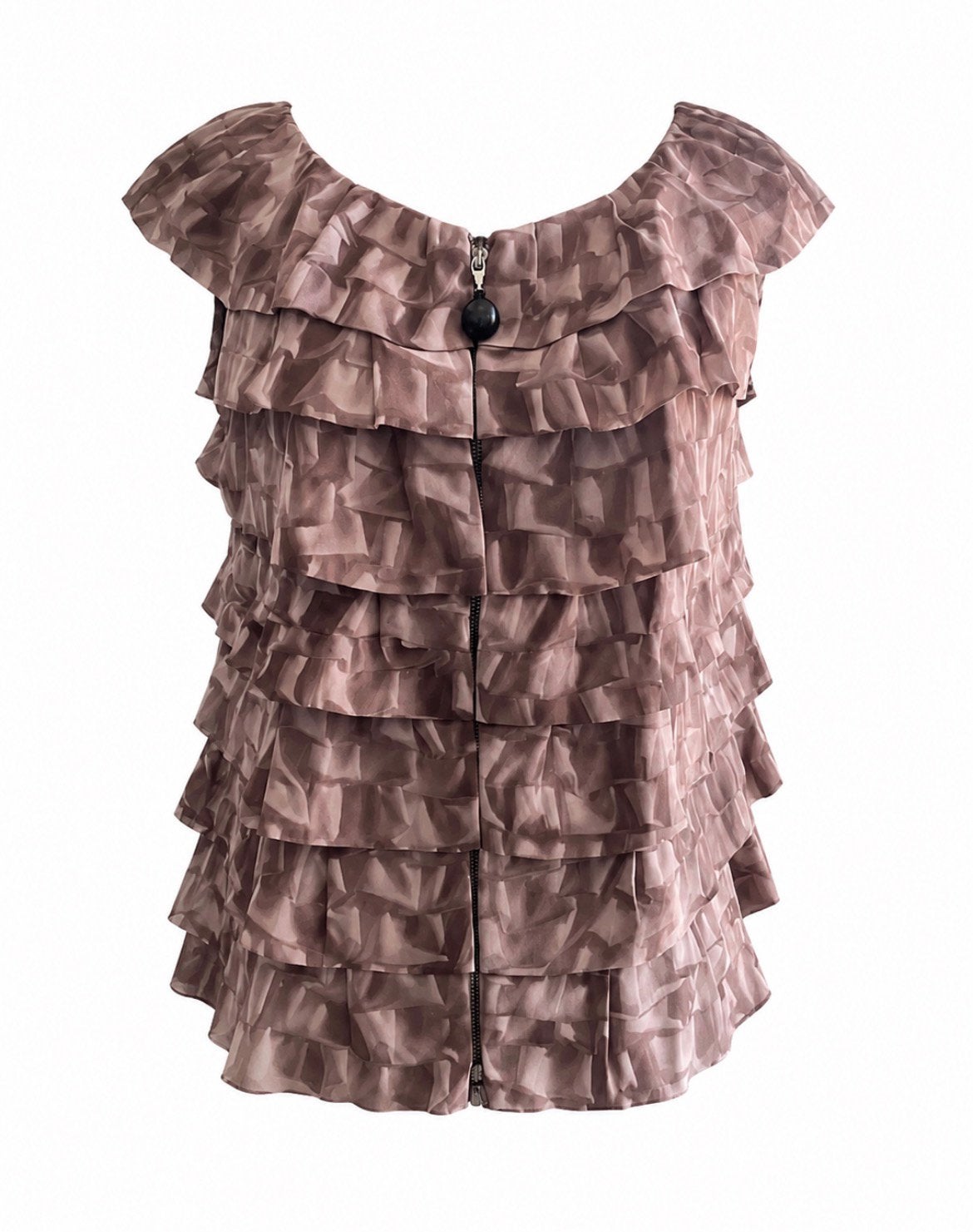 Moschino Cheap and Chic zijde blouse taupe designer silk, 40, Ophalen of Verzenden, Nieuw, Overige kleuren, Shirt of Top