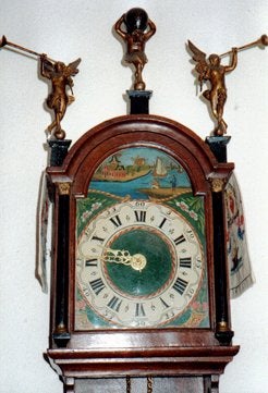 Antieke Friese staartklok, Antiek en Kunst, Ophalen of Verzenden