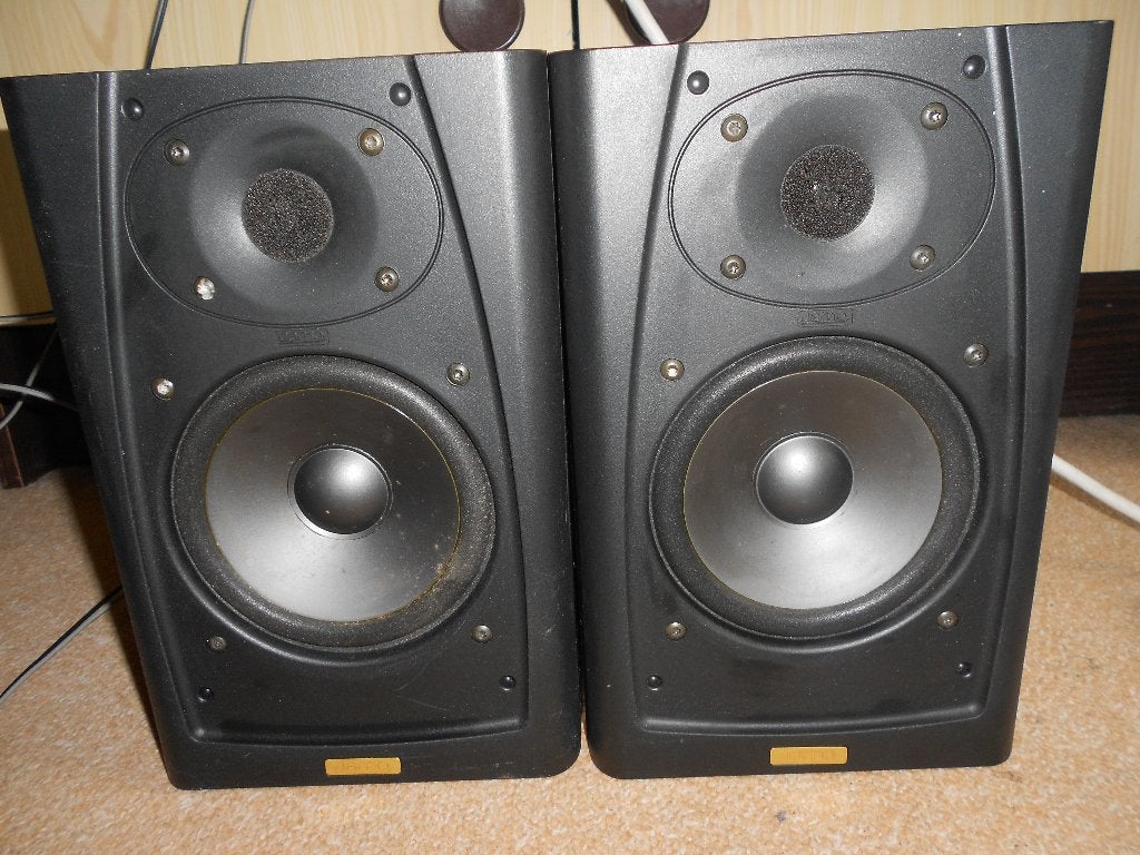 Prima Jamo 28 boekenplank luidsprekers, Ophalen, Gebruikt, 60 tot 120 watt, Front, Rear of Stereo speakers
