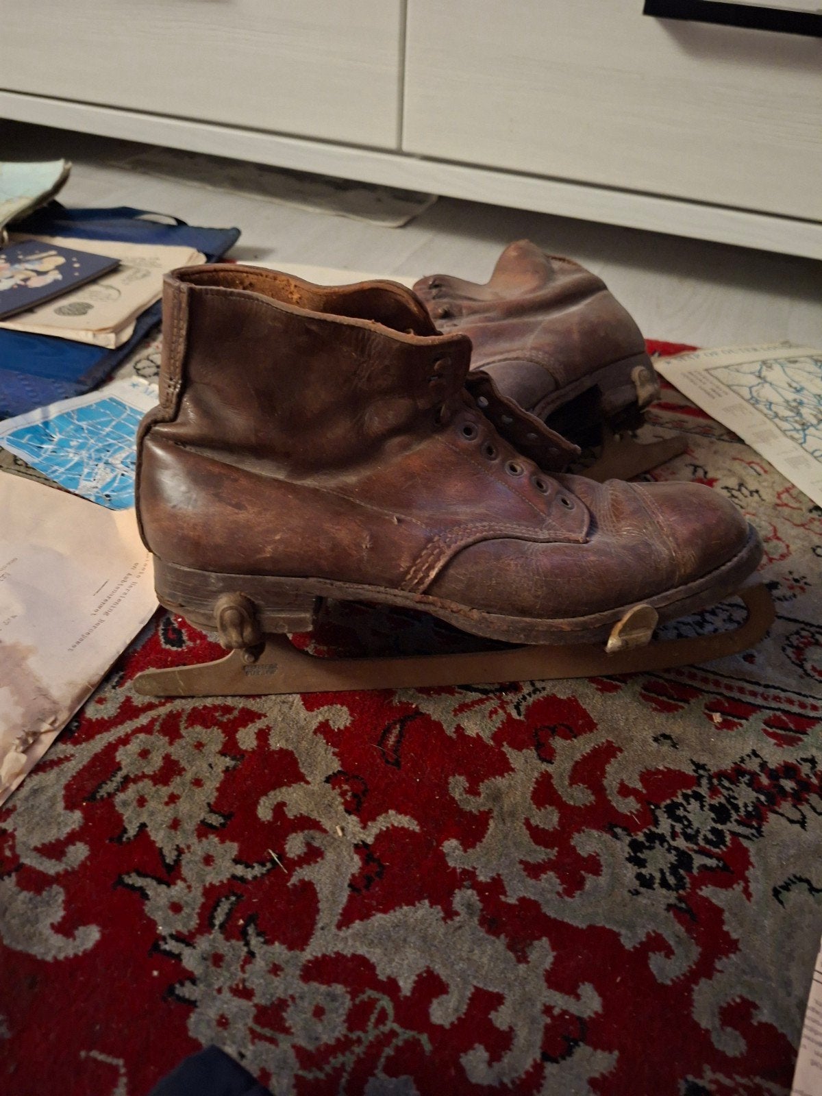 Vintage Gloria Schaatsen - Antieke Kunstschaatsen, Antiek en Kunst, Ophalen