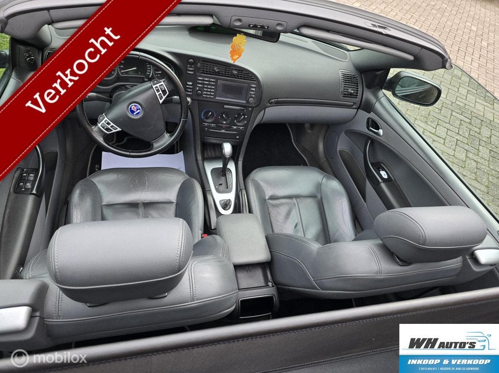 Saab 9-3 Cabrio 1.8t Vector, Auto's, Saab, 1998 cc, Gebruikt, 4 stoelen, Zwart