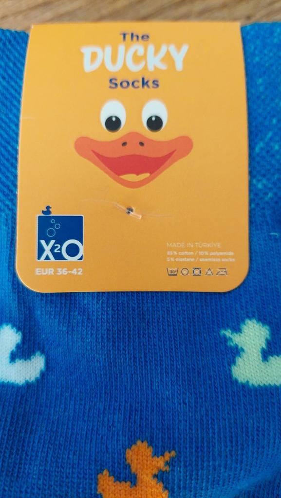 2 paar Leuke Ducky Sokken met Eendjes - Maat 36-42, Sokken en Kniesokken, Blauw, Nieuw, Ophalen of Verzenden