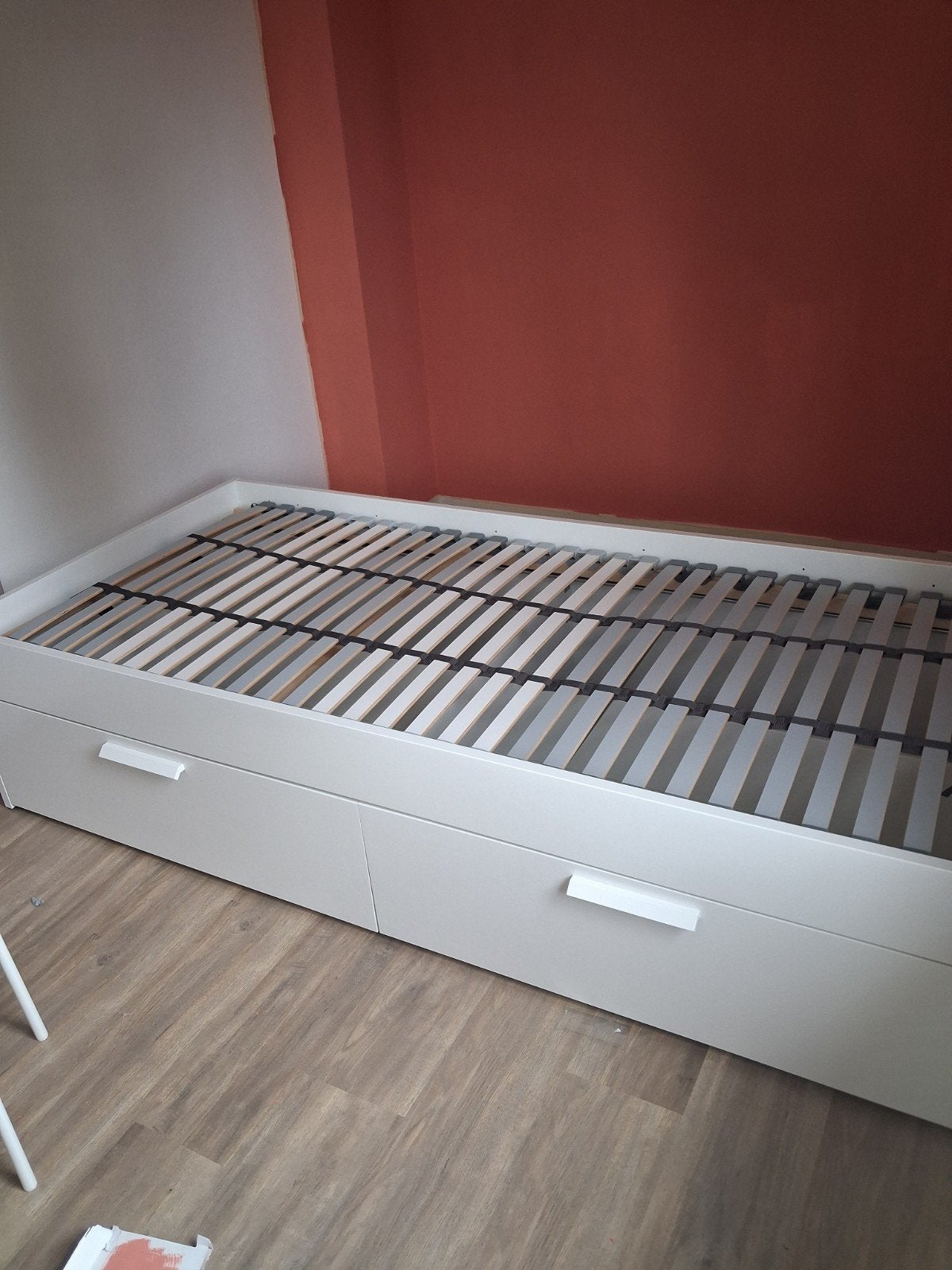 Ikea Brimnes eenpersoonsbed met lattenbodem, Ophalen, Gebruikt, 90 cm, Eenpersoons