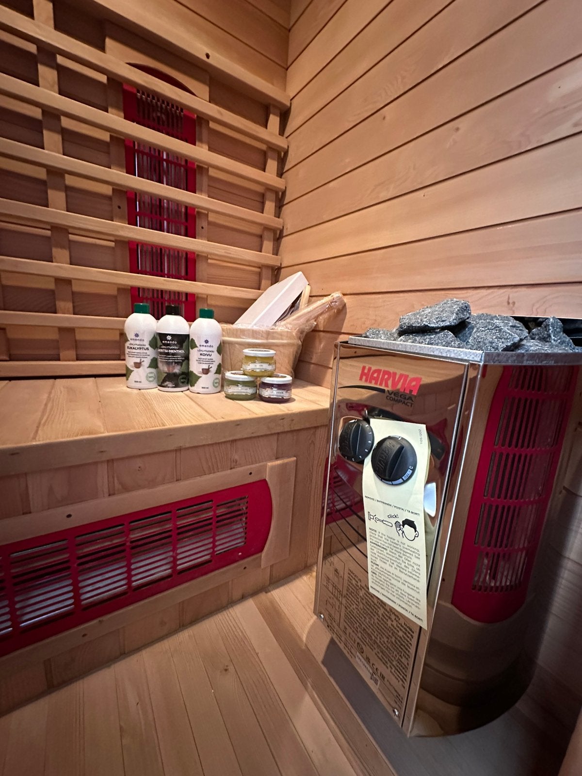 Combi Sauna | Infrarood & Opgietkachel | Gratis bezorgd, Sport en Fitness, Sauna, Ophalen of Verzenden, Zo goed als nieuw, Fins of Traditioneel