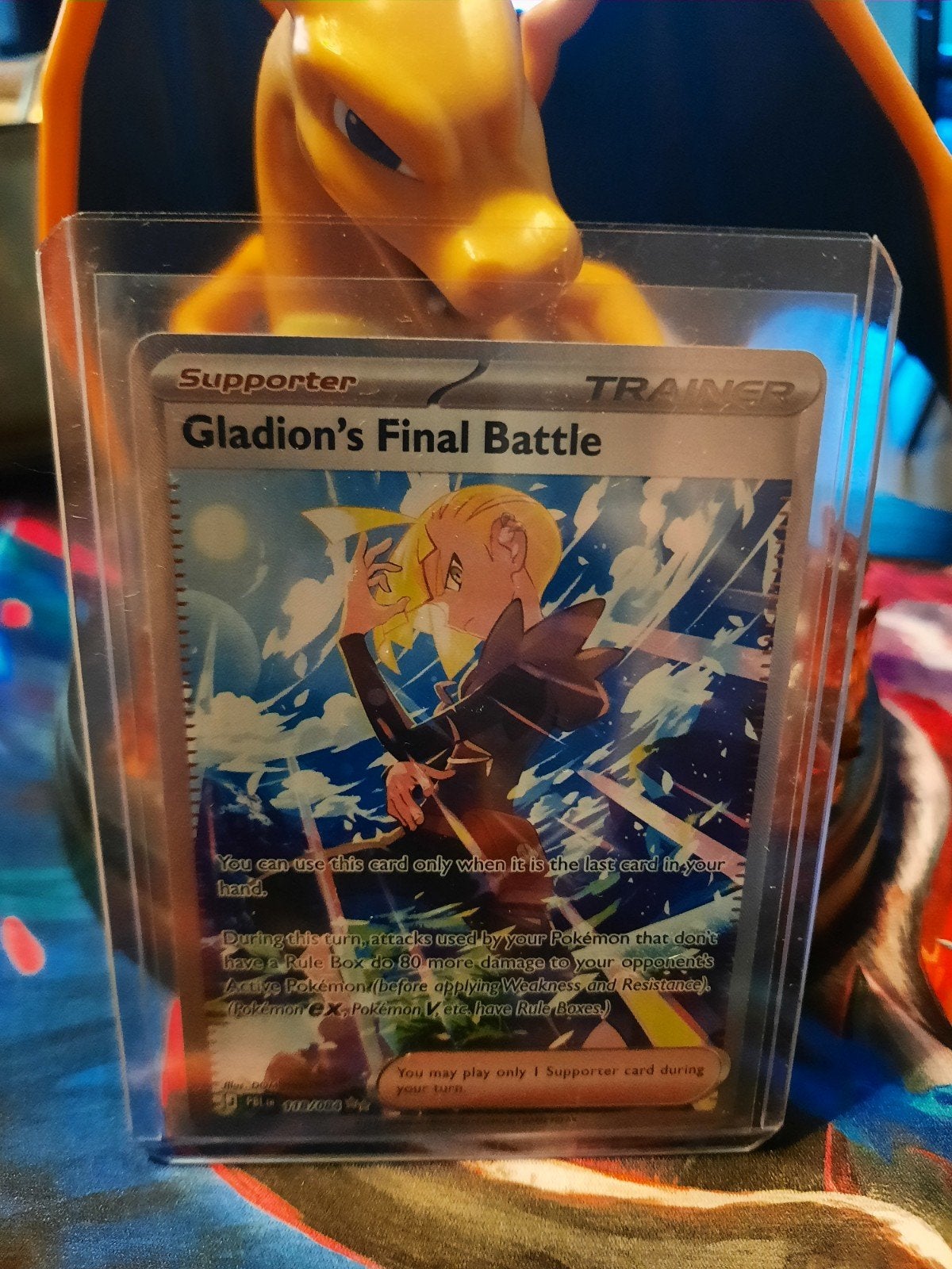 Gladion's Final Battle Supporter Trainer Kaart, Ophalen of Verzenden, Zo goed als nieuw, Losse kaart