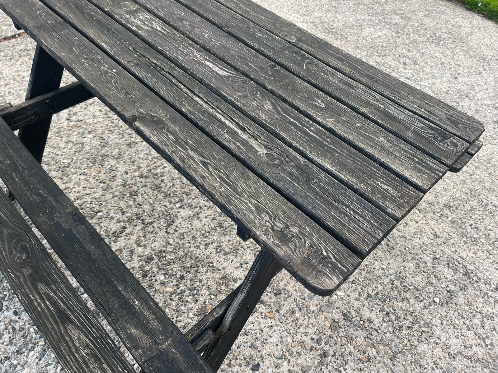 Gratis picknicktafel - op te knappen, Tuin en Terras, Ophalen, Gebruikt, Rechthoekig, Hout