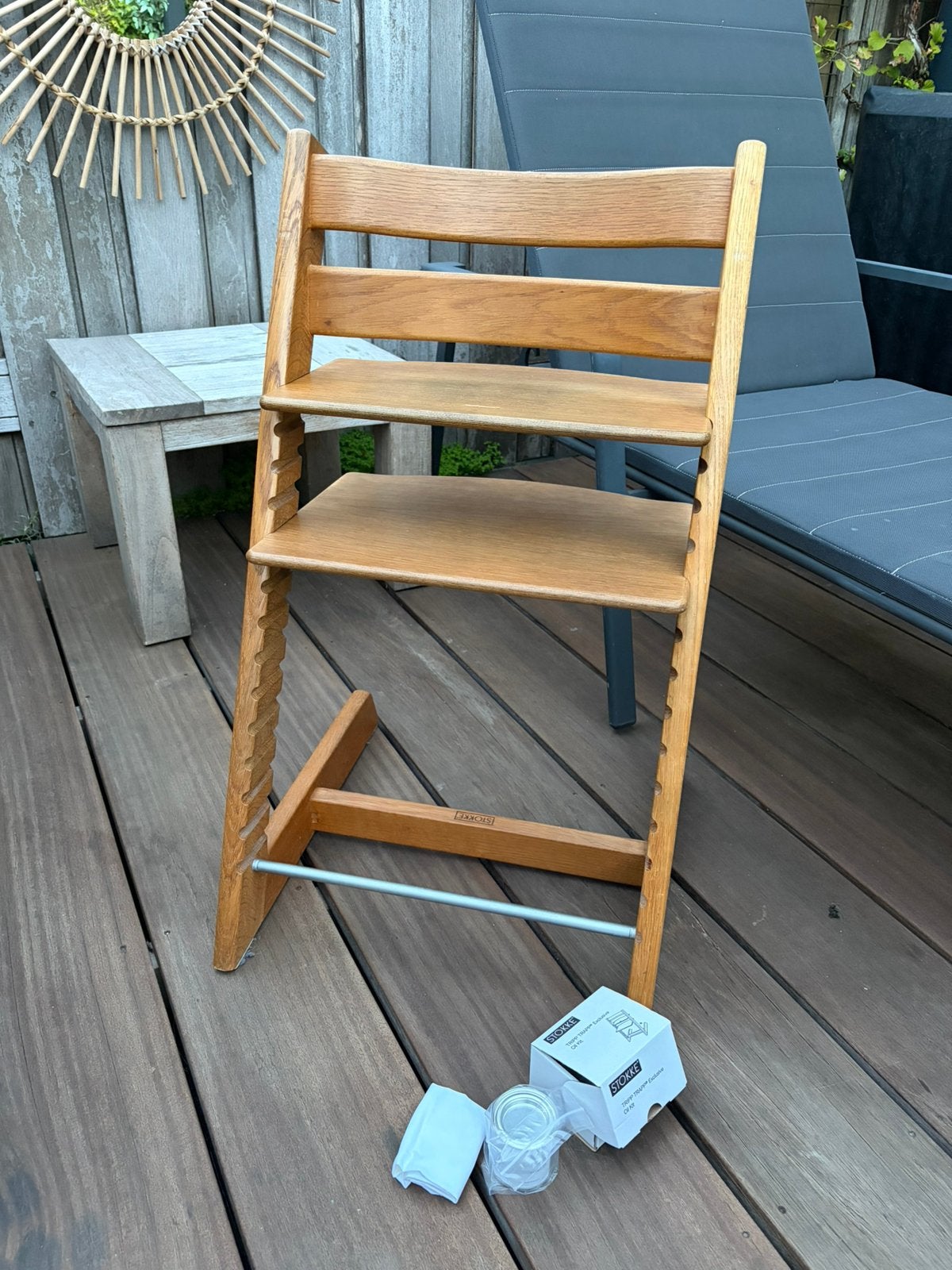 Stokke Tripp Trapp Limited Edition Oak eiken naturel Oil Kit, Ophalen, Meegroeistoel, Aanschuifbaar