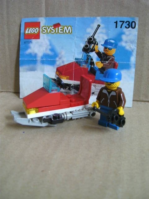 Lego set 1730, sneeuwscooter compleet met bouwbeschrijving, Ophalen of Verzenden, Gebruikt