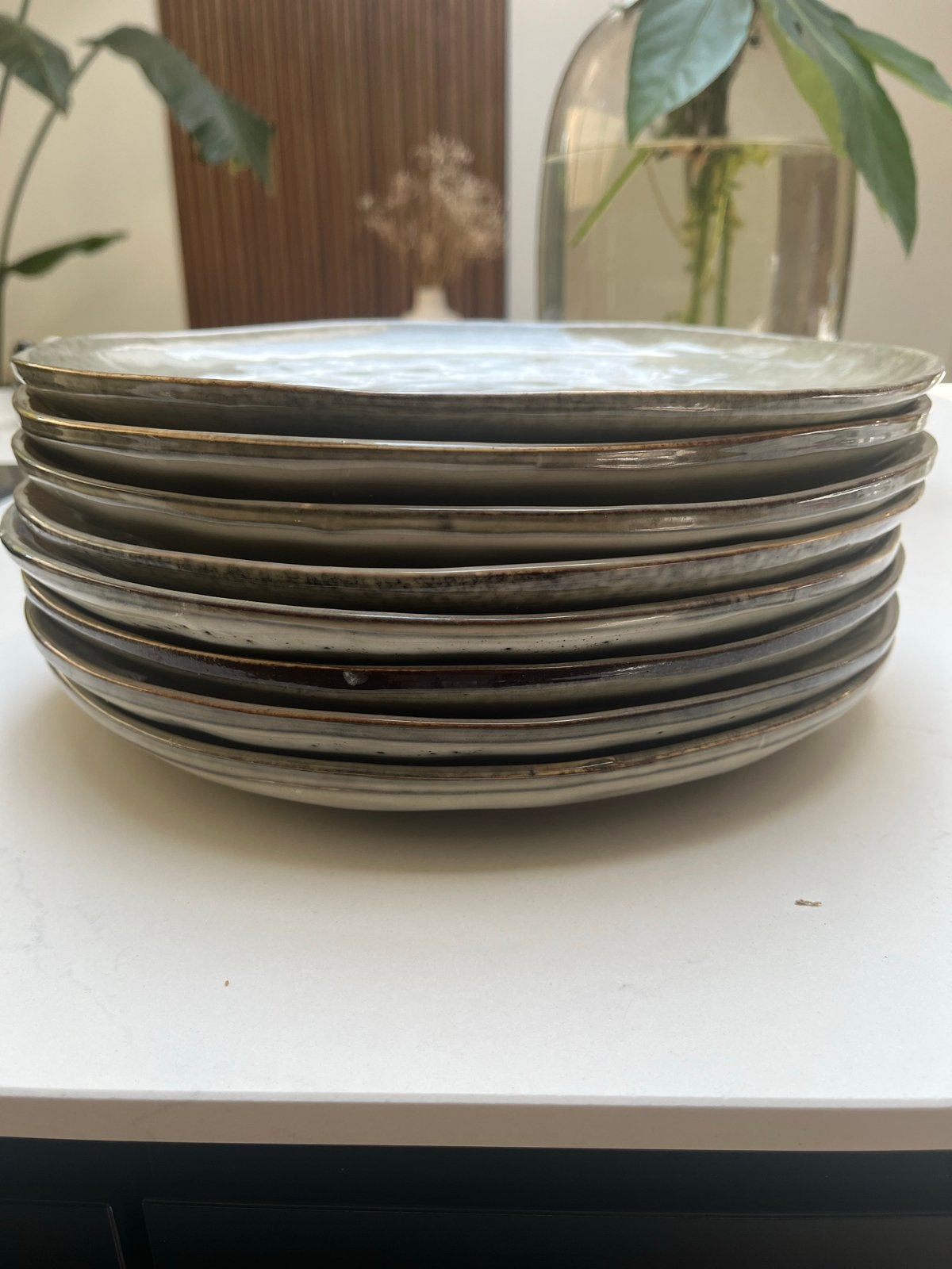 8 Salt & Pepper Meridian Dinerborden Groen/Blauw ø 26 cm, Huis en Inrichting, Ophalen, Overige merken, Keramiek, Zo goed als nieuw