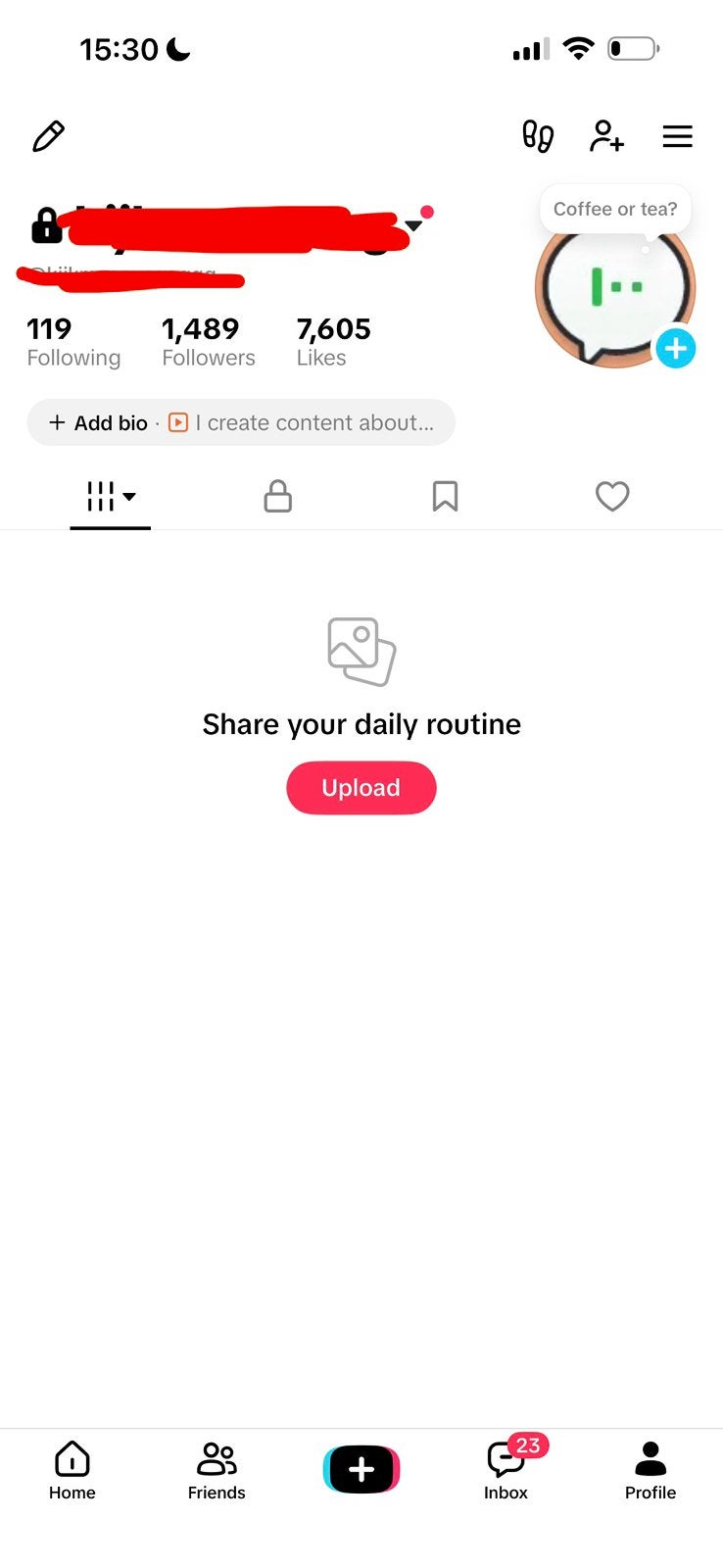 Tiktok Account 1,500 volgers en 7,600 likes, Eén persoon, Cadeaubon