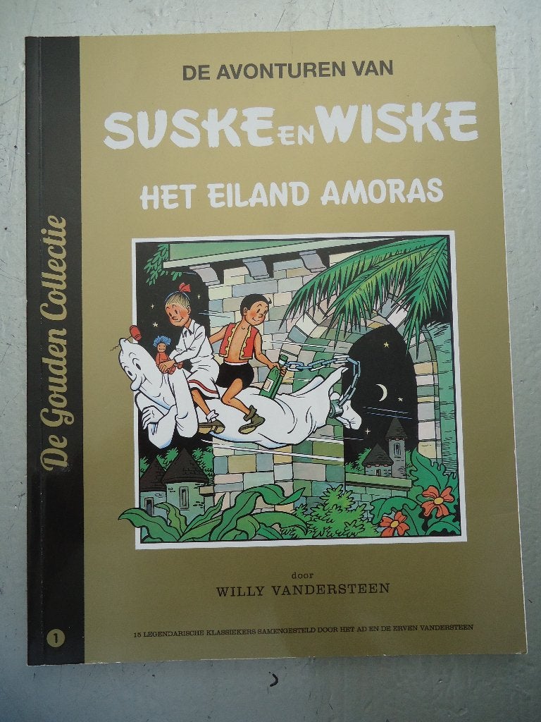 Suske en Wiske: Het Eiland Amoras - De Gouden Collectie, Boeken, Gelezen, Willy Vandersteen, Eén stripboek, Ophalen of Verzenden