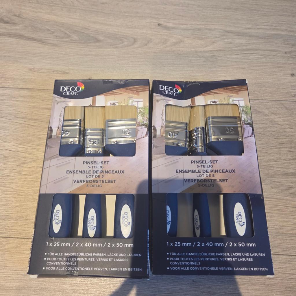Deco Craft Penseelset 5-delig (2 sets), Ophalen, Nieuw, Kwast