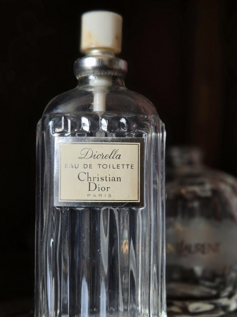 Vintage Dior en Yves Saint Laurent parfumflesjes, Ophalen of Verzenden, Gebruikt, Parfumfles