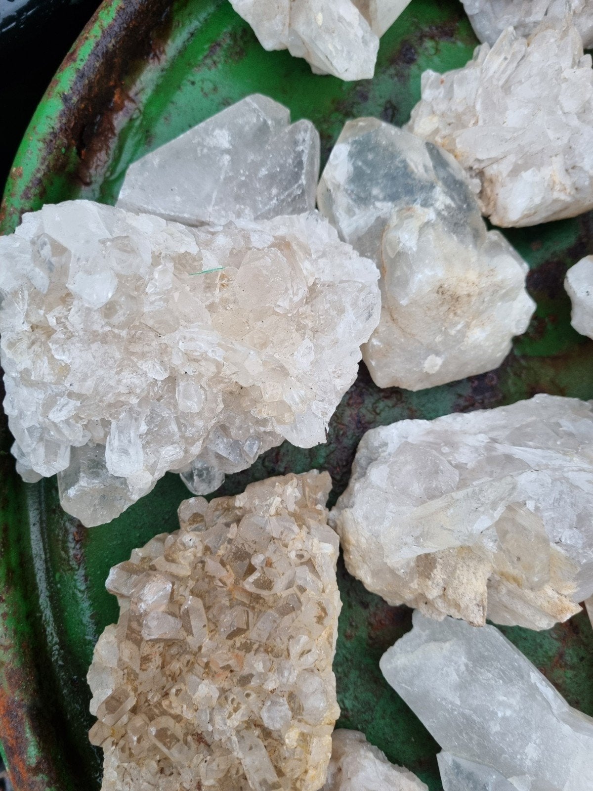 500 kg Bergkristal clusters, Ophalen, Mineraal