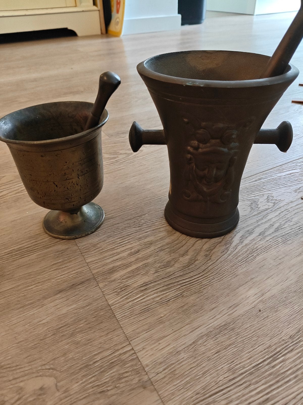 Antieke Bronzen Vijzels met Stampers, Ophalen