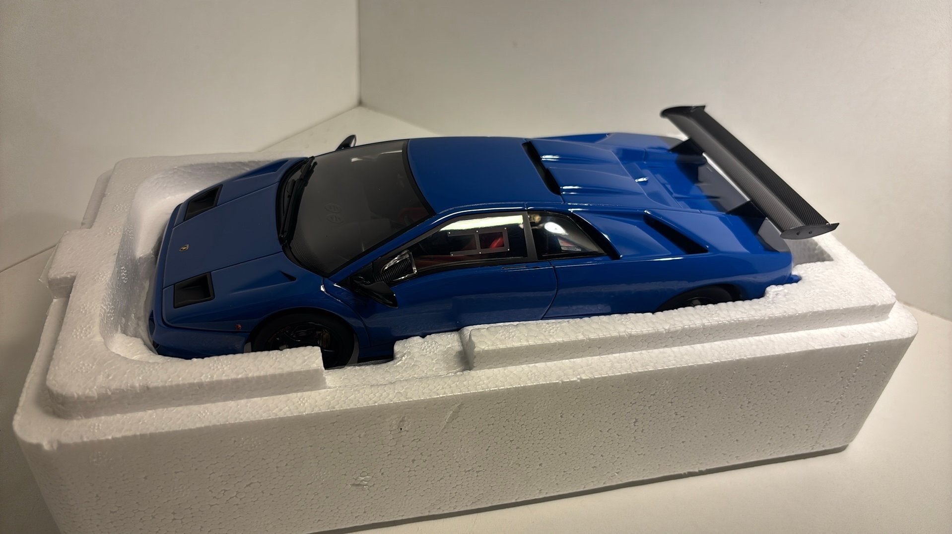 Lamborghini diablo SVR bleu Kyosho 1.18, Ophalen of Verzenden, A, A, A