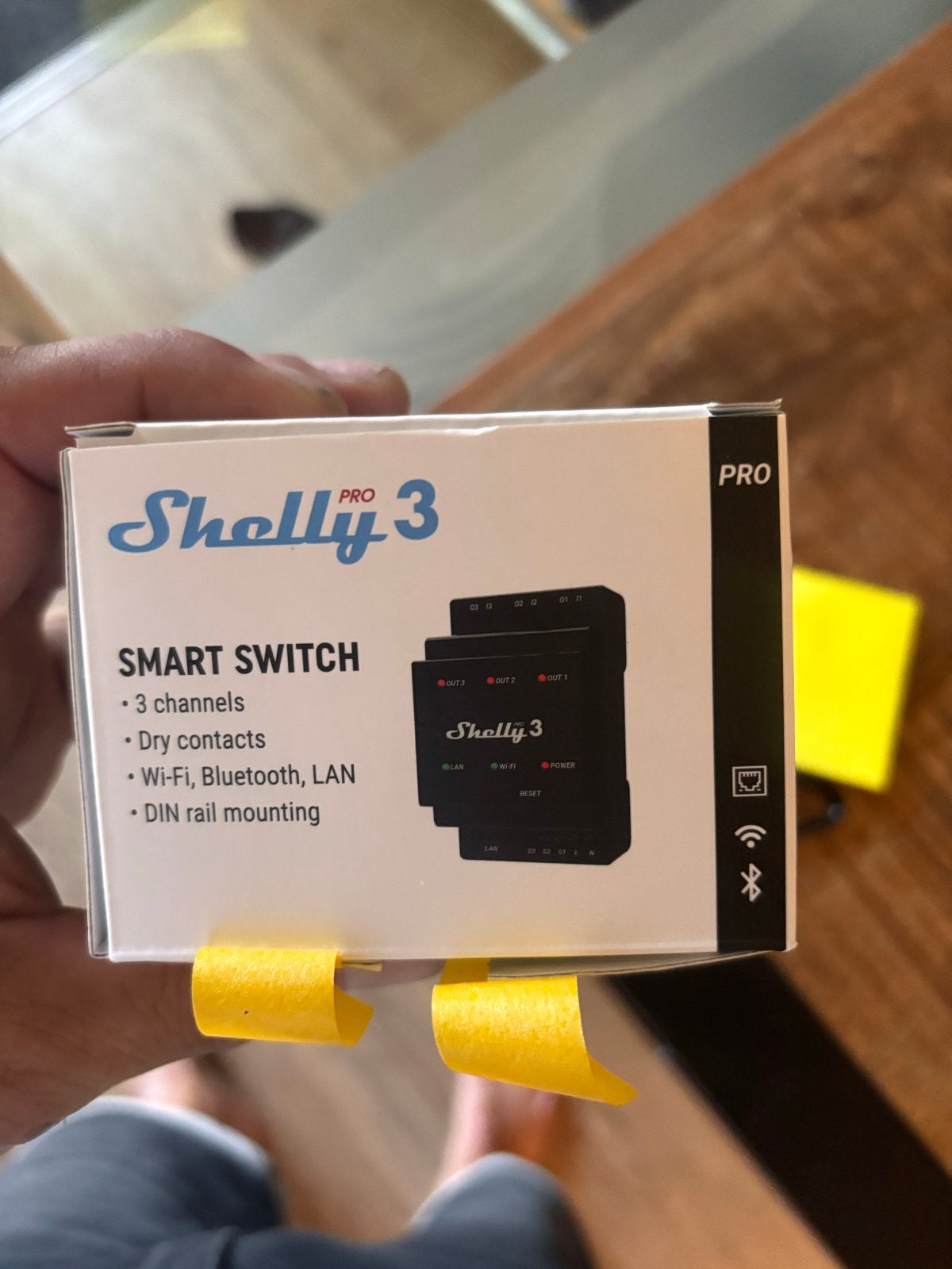 Shelly Pro 3 Smart Switch - 3 kanalen, Wi-Fi, Bluetooth, LAN, Ophalen, Nieuw, Overige merken, Schakelaar