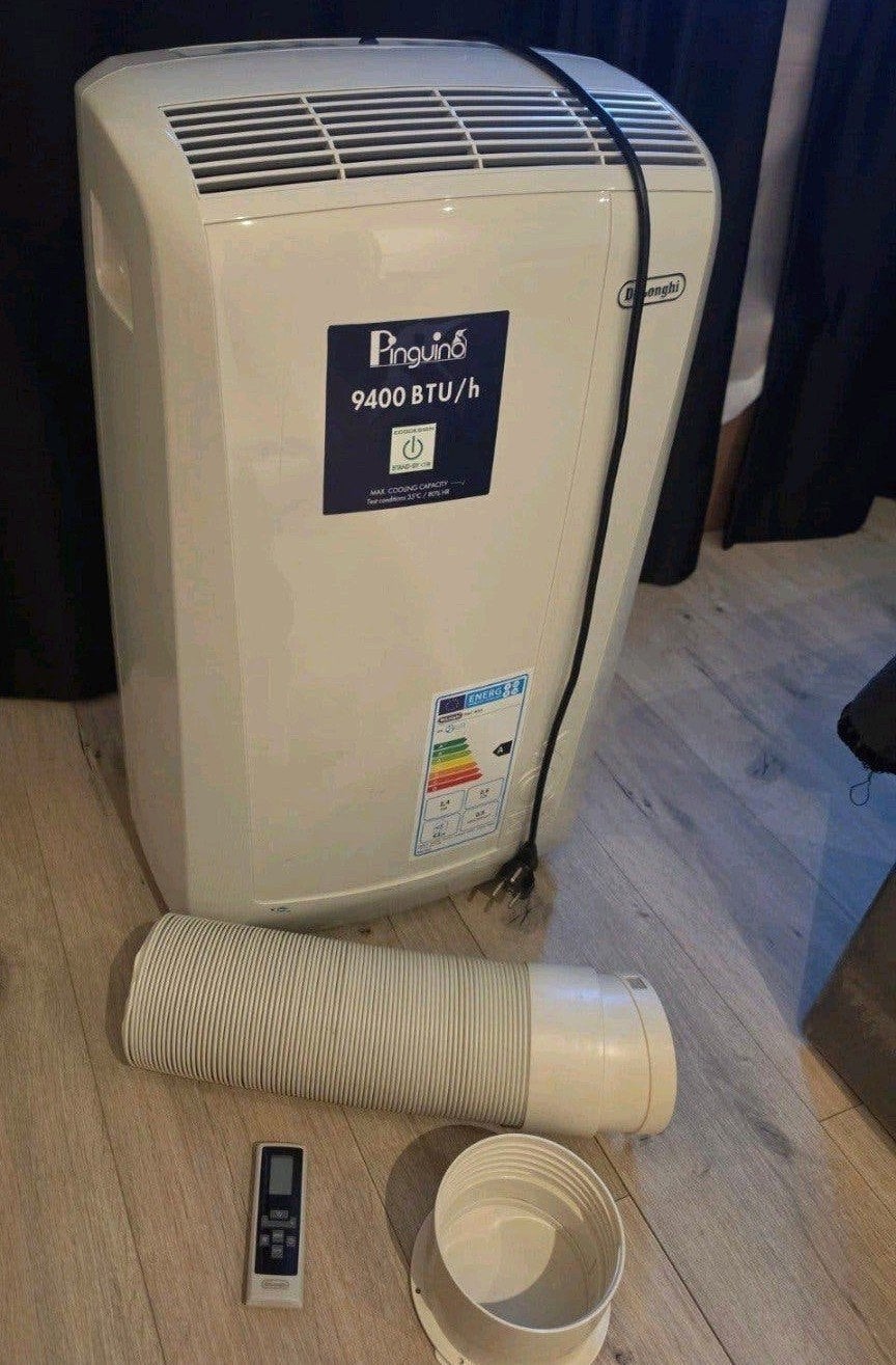 De'Longhi Pinguino PAC N81 Mobiele Airco - Energieklasse A, Ophalen, Afstandsbediening, 3 snelheden of meer, Zo goed als nieuw