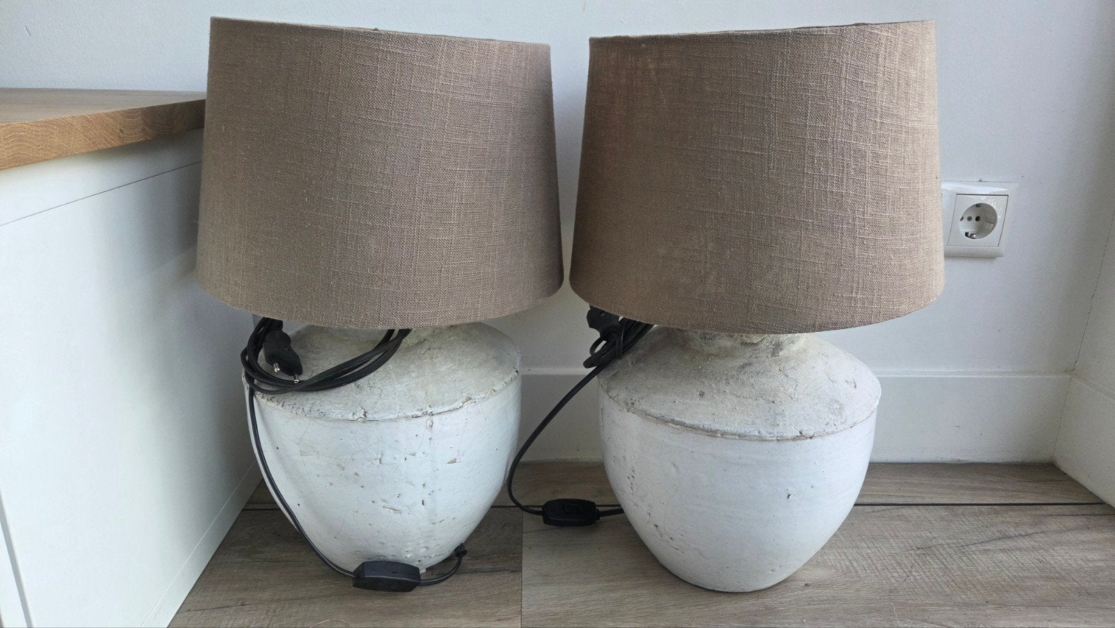 2 kruiklampen, Huis en Inrichting, Lampen | Lampenkappen, Ophalen