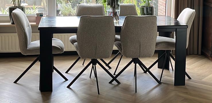 Eiken eettafel b 84 x l 180 x h 77, Huis en Inrichting, Tafels | Eettafels, Ophalen, Gebruikt, Eikenhout, 50 tot 100 cm