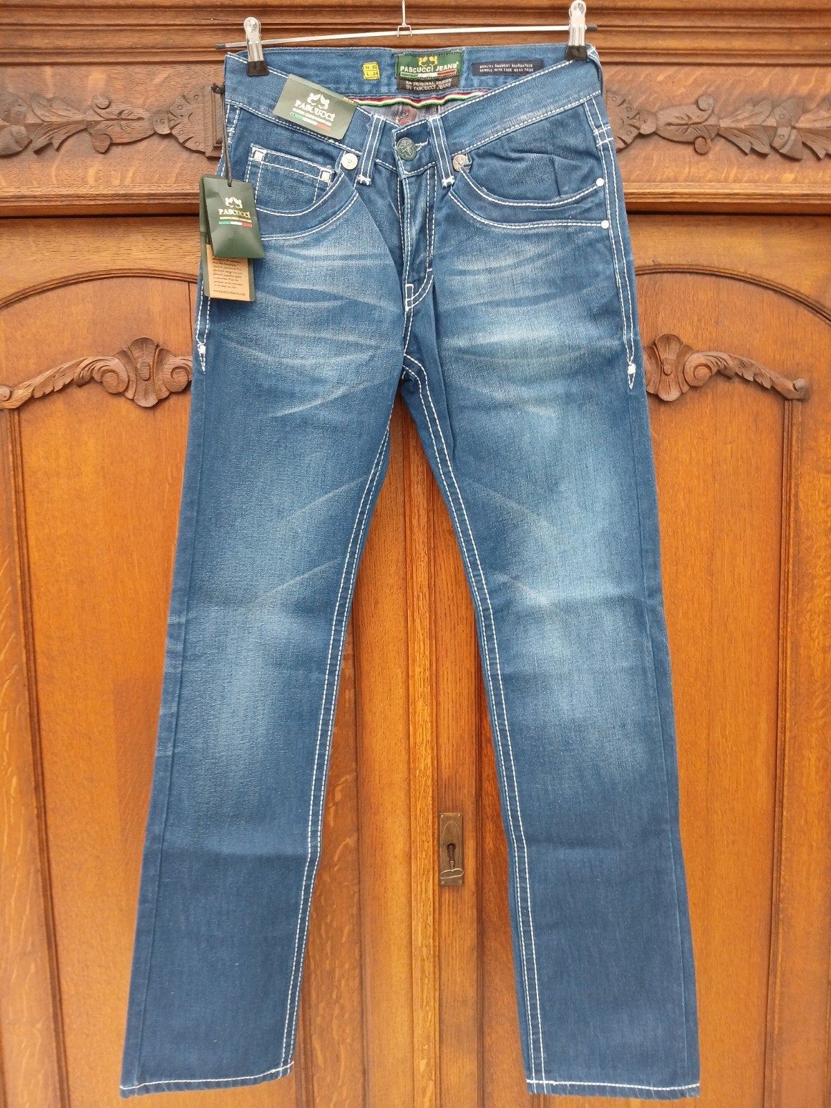 Pascucci Nieuwe Blauwe Jeans Maat 30/34, Blauw, Overige jeansmaten, Nieuw, Ophalen of Verzenden