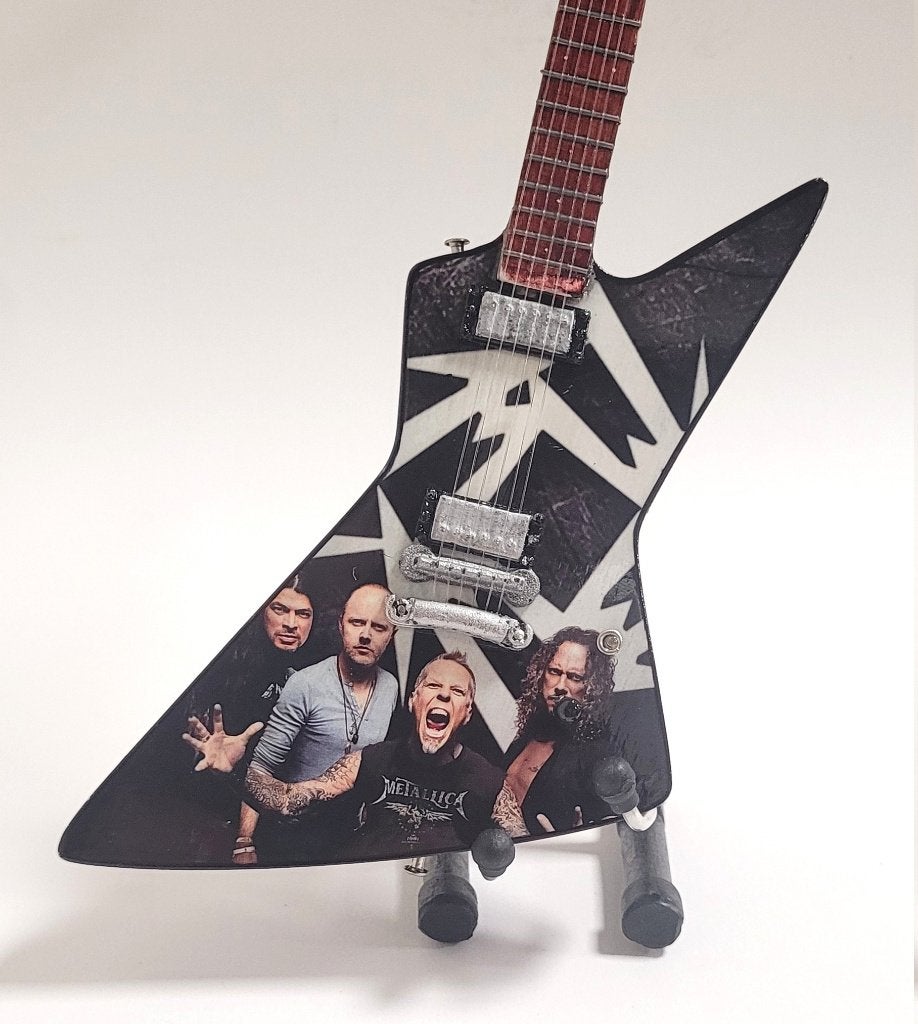 Metallica foto miniatuur gitaar 25cm mini guitar decoratie, Info@deconoord.nl, Deco Noord, Nieuw, Ophalen of Verzenden