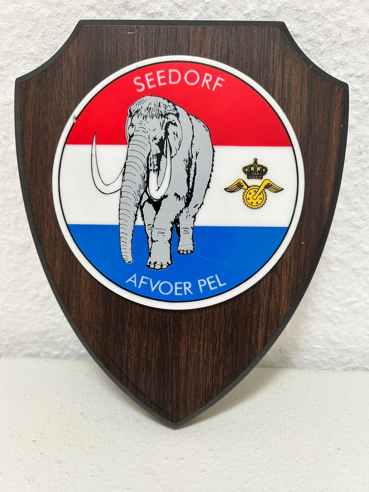 Wapenschild Afvoer Peloton Seedorf, Ophalen of Verzenden, Landmacht, Duitsland, Embleem of Badge