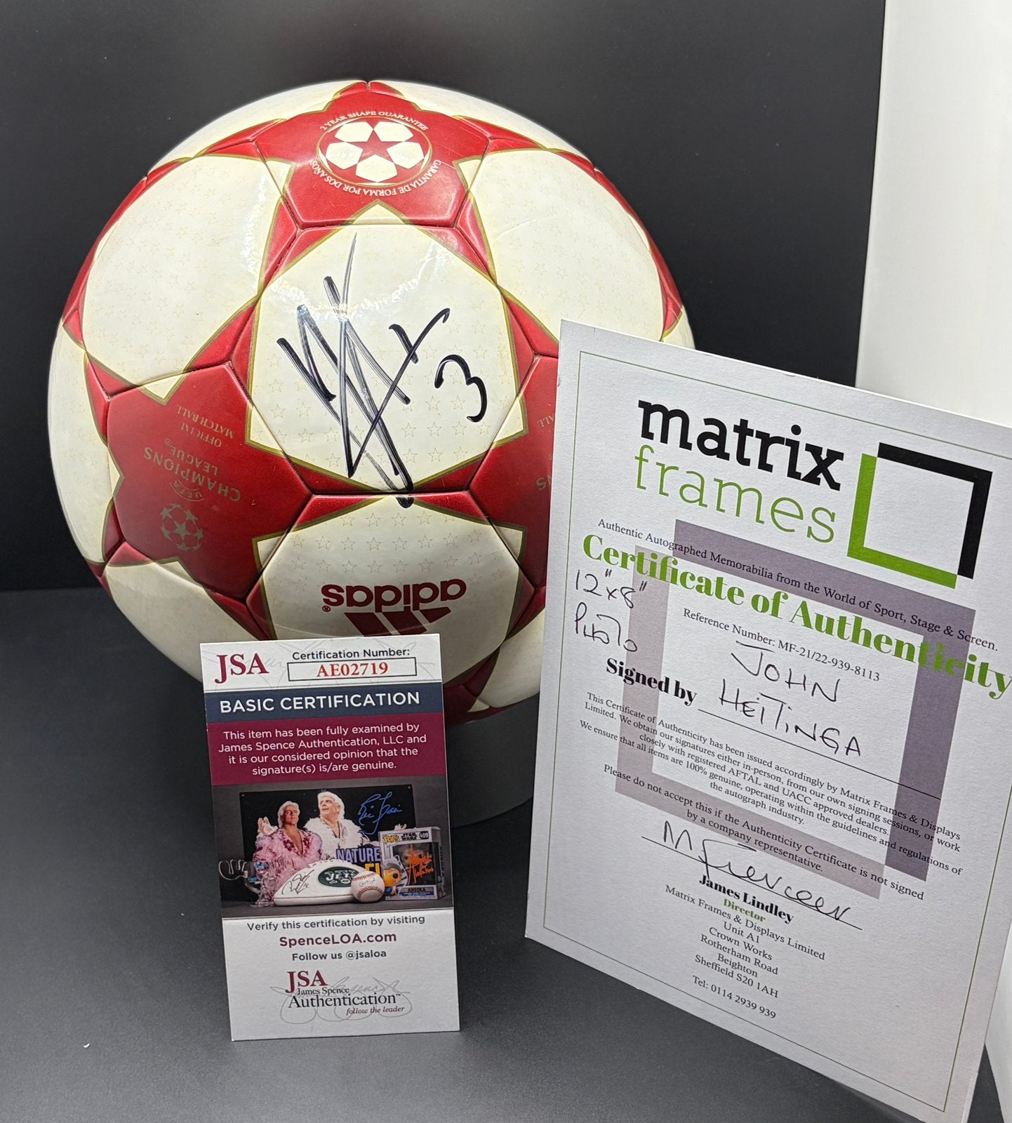 Adidas Finale 4 CL Bal Getekend door Johh Heitinga, Sport en Fitness, Maat XL, Ophalen of Verzenden, Zo goed als nieuw, Bal