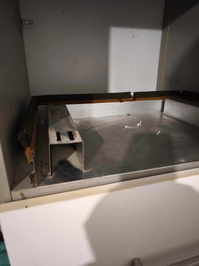 Inbouw RVS bak voor frituurpan of kookplaat, Ophalen of Verzenden, Gebruikt
