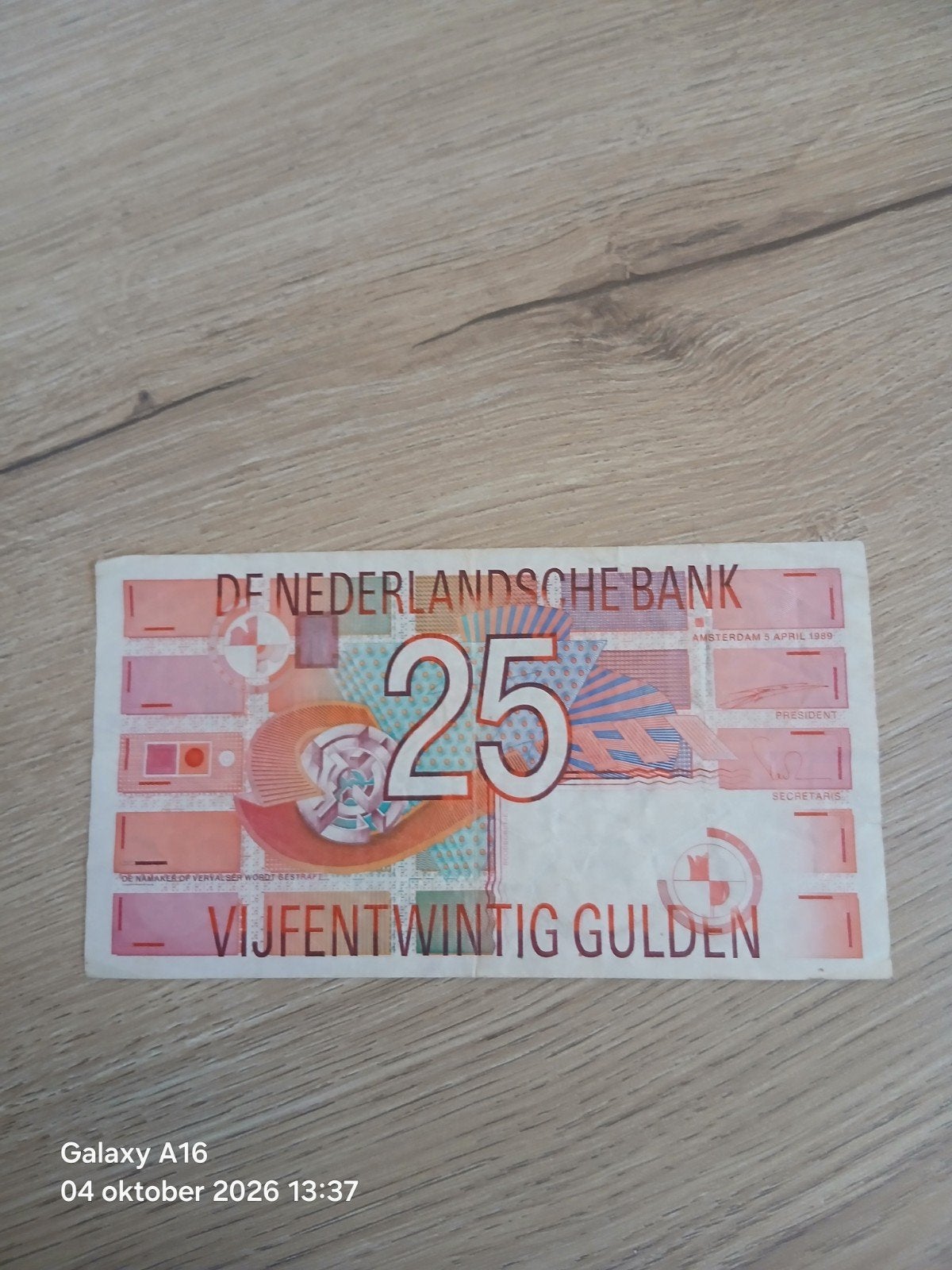 Zeldzaam 25 Gulden Bankbiljet - De Nederlandsche Bank, Ophalen of Verzenden, 25 gulden, Los biljet