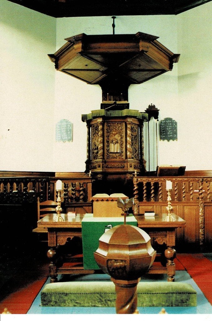 Langweer, interieur Kerk, Ophalen of Verzenden, Ongelopen, Friesland