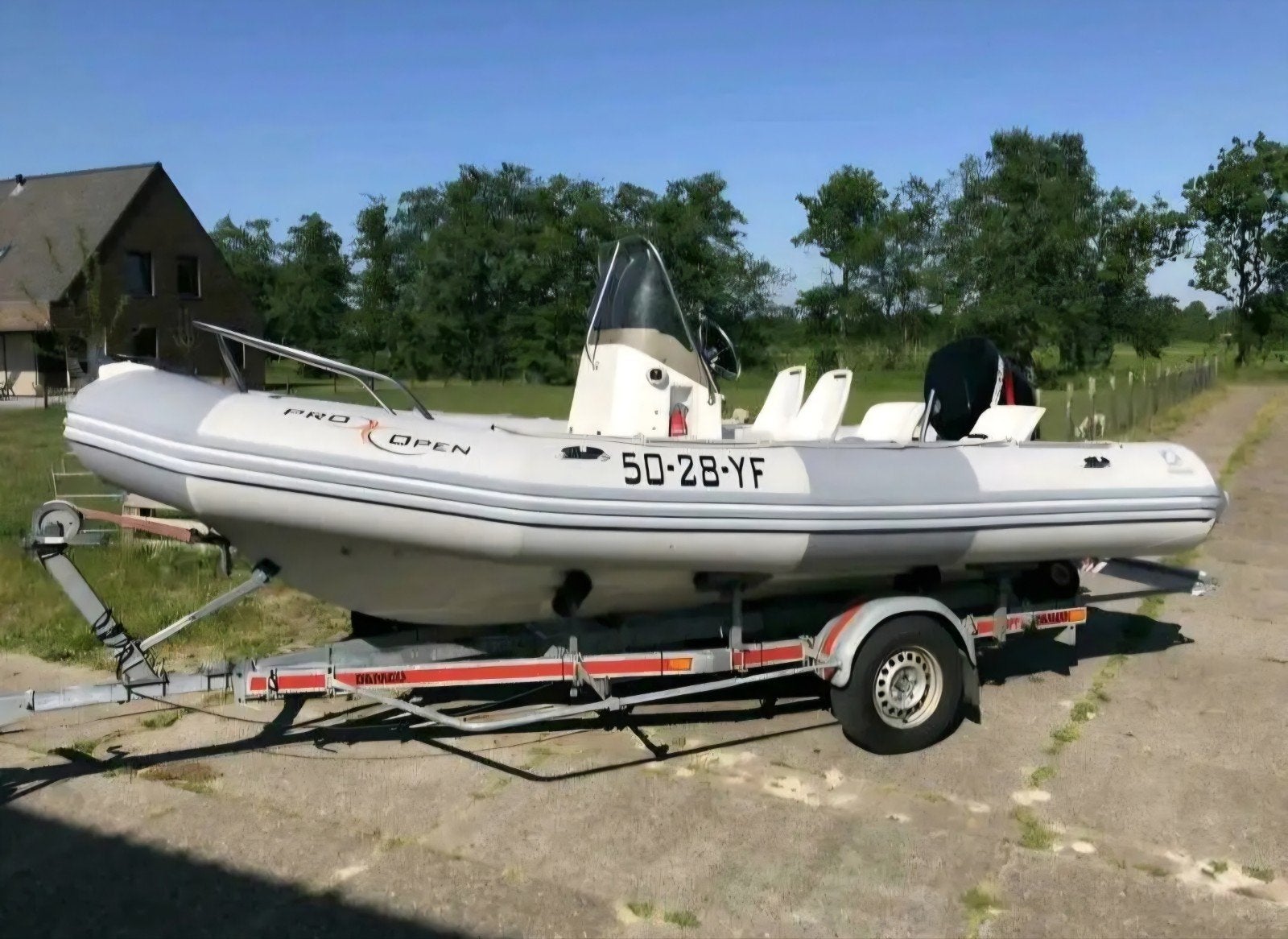 Zodiac Pro Open 550 met 115pk Mercury buitenboordmotor, Gebruikt, Rubber, 70 tot 120 pk, Ophalen of Verzenden